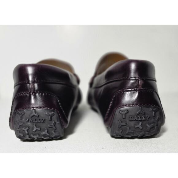 Bally PIEVO Mens Burgundy Slip On Loafer Leather Driving Moc B Logo US7.5/40.5EU main image 10